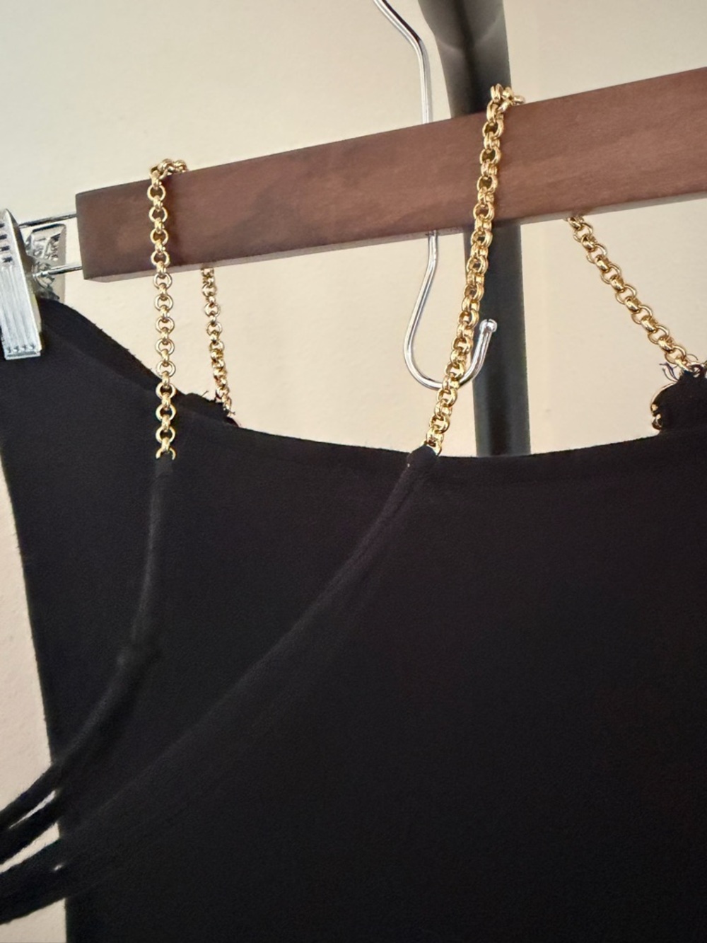 Sky Black Halter Maxi Dress with Gold Neck Detail - Picture 5 of 7